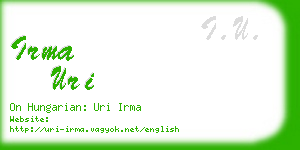 irma uri business card